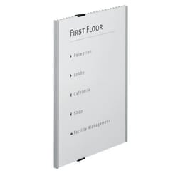 Durable Info Sign Acrilico, Alluminio Argento