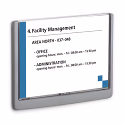 Durable 486637 stand informativo e supporto per brochure Supporto per segnale A5 Plastica Grafite - Vista aggiuntiva 5