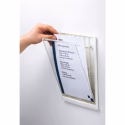 Durable 486707 stand informativo e supporto per brochure Supporto per segnale A4 Plastica Blu - Vista aggiuntiva 5