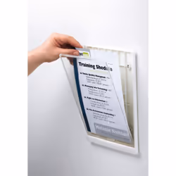 Durable 486707 stand informativo e supporto per brochure Supporto per segnale A4 Plastica Blu - Vista aggiuntiva 6