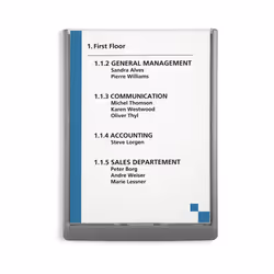 Durable 486737 stand informativo e supporto per brochure Supporto per segnale A4 Plastica Grafite - Vista aggiuntiva 4