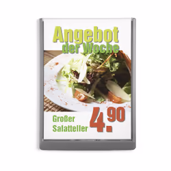 Durable 486737 stand informativo e supporto per brochure Supporto per segnale A4 Plastica Grafite - Vista aggiuntiva 5
