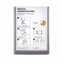 Durable 486737 stand informativo e supporto per brochure Supporto per segnale A4 Plastica Grafite - Vista aggiuntiva 6