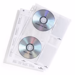 Durable 522219 custodia CD/DVD Custodia a borsellino Trasparente
