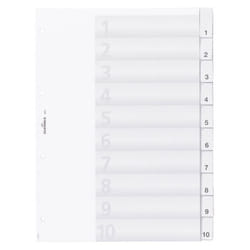 Durable 6821-19 Indice a linguetta numerico Trasparente