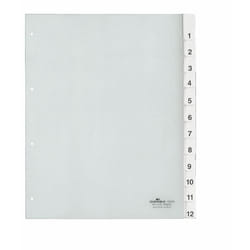 Durable 6835-19 Indice a linguetta con mesi Trasparente
