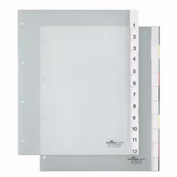 Durable 6835-19 Indice a linguetta con mesi Trasparente