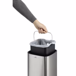 Durable NO TOUCH 6L Rettangolare Acciaio inox Argento, Nero - Vista aggiuntiva 4