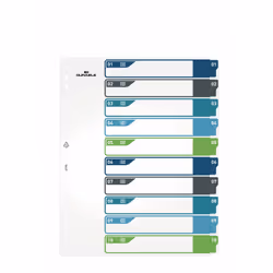 Durable 679527 intercalare Indice a linguetta vuota Polipropilene (PP) Multicolore - Vista aggiuntiva 4