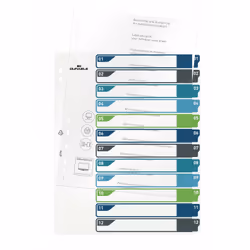 Durable 679627 intercalare Indice a linguetta vuota Polipropilene (PP) Multicolore