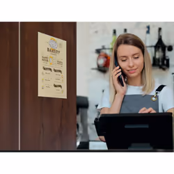 Durable 504419 stand informativo e supporto per brochure A4 Polietilene tereftalato riciclato (rPET) Trasparente - Vista aggiuntiva 4