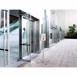 Durable 502057 stand informativo e supporto per brochure A4 Acciaio inox Antracite, Grigio
