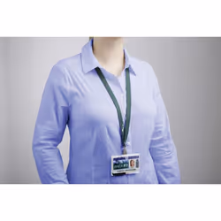 Durable Textile lanyard SOFT COLOUR midnight blue tracolla Supporto per badge Metallo, Tessile Blu - Vista aggiuntiva 5