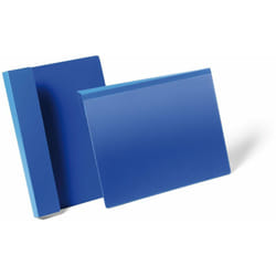 Durable - 172307 - Buste con Aletta Pieghevole di Aggancio (A4 Orizzontale), 317 x 321 x 0.6 mm (l x h x p), Confezione da 50 Pezzi, Blu