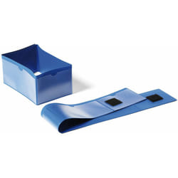 Durable - 172407 - Busta a fascia per piede pallet, 596x75x0,8 mm (LxHxP), blu, confezione da 50 pezzi