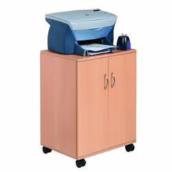 Durable MOBILE MULTIFUNZIONE CON ANTE 74/53, Trolley multimediale, Legno, Melammina, 30 kg, 2 ripiani, 4 ruota(e)