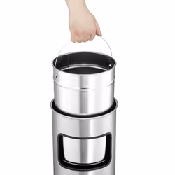 Durable Posacenere Autestinguente A Colonna Con Sabbia e Cestino - Vista aggiuntiva 6