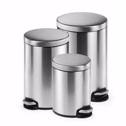 Durable 340323 bidone per la spazzatura 30 L Rotondo Acciaio inox
