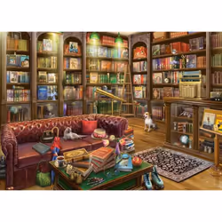 Ravensburger Puzzle 1000 pièces - La salle de lecture 1000 pz Scienza - Vista aggiuntiva 2
