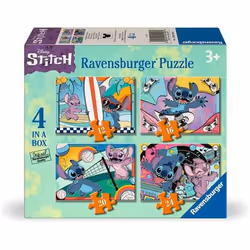 Ravensburger Disney Stitch 4-Pack, 12 pz, Cartoni, 3 anno/i
