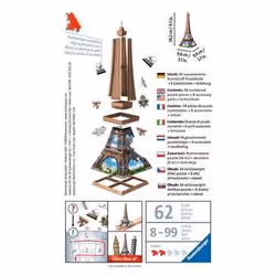 Ravensburger Mini Eiffel Tower Puzzle 3D 54 pz Edifici