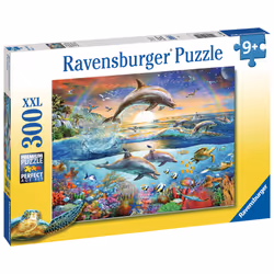 Ravensburger Dolphin Paradise XXL Puzzle 300 pz Animali