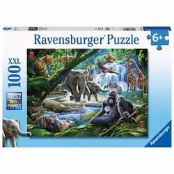 Ravensburger Jungle Families XXL, 100 pz, Animali, 6 anno/i