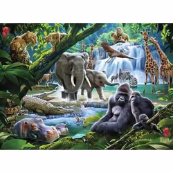 Ravensburger Jungle Families XXL Puzzle 100 pz Animali