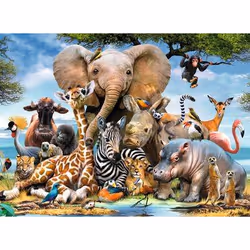 Ravensburger African Friends Puzzle 300 pz Animali