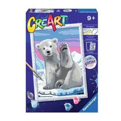 Ravensburger CreArt Pawesome Polar Bear Colore per kit di verniciatura in base ai numeri