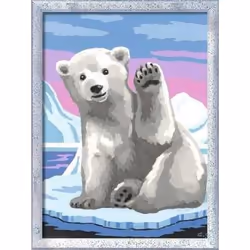 Ravensburger CreArt Pawesome Polar Bear Colore per kit di verniciatura in base ai numeri