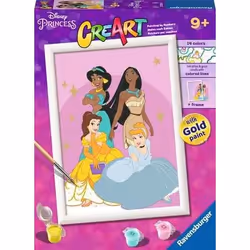 Ravensburger CreArt - MNZ - Disney Princesses, Kit per la pittura e la fusione per bambini, 9 anno/i, Multicolore