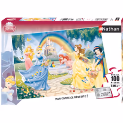Nathan 86708 Disney - Puzzle (100 piezas), diseño del jardín de las princesas, 72 anno/i