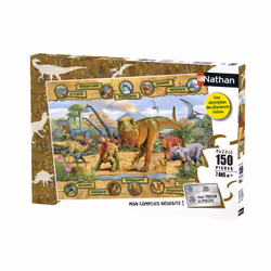 Nathan Puzzle-Les Espèces de dinosaures-150 Piezas, 86836