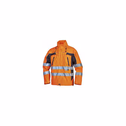 Giacca catarifrangente TAMBORA, arancione brillante / nero, misura XL. Fornitura = montato. Colore = arancio brillante, nero. ...