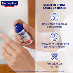 Hansaplast Cerotto Spray Protezione Trasparente 32.5 ml, Cerotti impermeabili e protettivi spray 32,5 ml