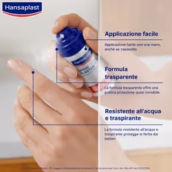 Hansaplast Cerotto Spray Protezione Trasparente 32.5 ml, Cerotti impermeabili e protettivi spray 32,5 ml