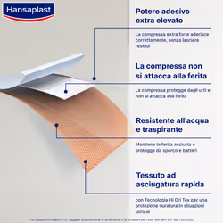Hansaplast Cerotti Extra Power, impermeabili con elevato potere adesivo, 16 pezzi pz Cerotto