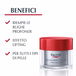 Eucerin Hyaluron-Filler+Volume-Lift Notte crema antirughe Pelle Normale 50 ml Crema