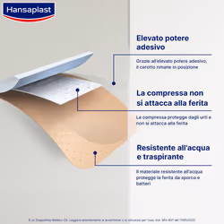 Hansaplast Cerotti Universal, Impermeabili e traspiranti per tutte le ferite, 20 pezzi in 4 formati pz Cerotto