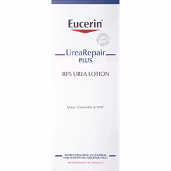 Eucerin Urea Repair Emulsione Intensiva Urea 10% è un trattamento a base di urea, lattolo, aminoacidi, Ceramide e Gluciglicer ...