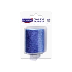 Hansaplast Benda Autoadesiva Blu 4m x 6cm, Tape flessibile per il fissaggio di bende e compresse 1 St