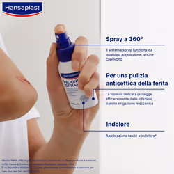 Hansaplast Spray Ferite 100 ml, delicato per una pulizia antisettica della ferita ml