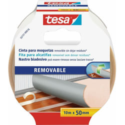 Tesa - Biadesivo per Pavimenti Rimozione senza Residui - Nastro Biadesivo per Moquette, Pavimenti in Pvc - Nastro per Fissaggio Rinforzato in