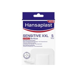 Hansaplast Cerotti Sensitive XXL, medicazione per ferite medio-grandi, 5 pezzi da 8 x 10 cm pz Cerotto