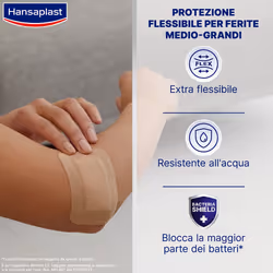 Hansaplast Cerotti Flexible XXL, medicazione elastici per articolazioni, 5 pezzi da 6 x 9 cm pz Cerotto