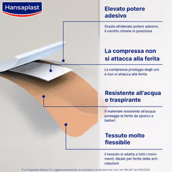 Hansaplast Cerotti Flexible XXL, medicazione elastici per articolazioni, 5 pezzi da 6 x 9 cm pz Cerotto