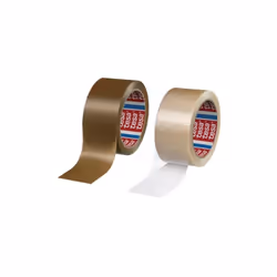 Nastri imballo Tesa PVC Silent Supporto in PVC, adesivo in gomma naturale. Rotolo 66 mt. x 50 mm. Srotolamento silenzioso Tra ...