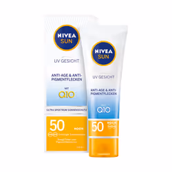NIVEA UV Face Anti-Age Sun Cream SPF 50, Crema per la protezione solare, Viso, Tubo, Idratante, Protezione, Setificante, Pell ...