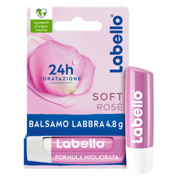 Labello Soft Rosé 4.8 g, Burrocacao labbra colorato e idratante con Estratto di Rosa 5,5 ml Protezione per le